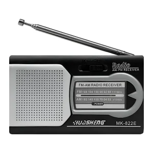 HUASHENG Radio pequeño AM/FM de pilas
