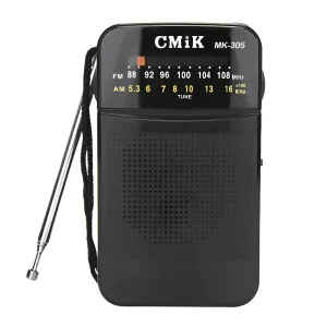 CMiK Radio AM-FM recargable y pilas