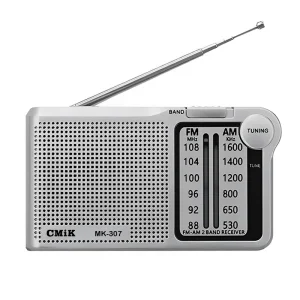 CMiK Radio AM-FM recargable y pilas